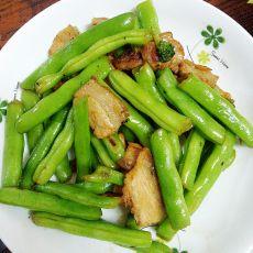 五花肉炒四季豆